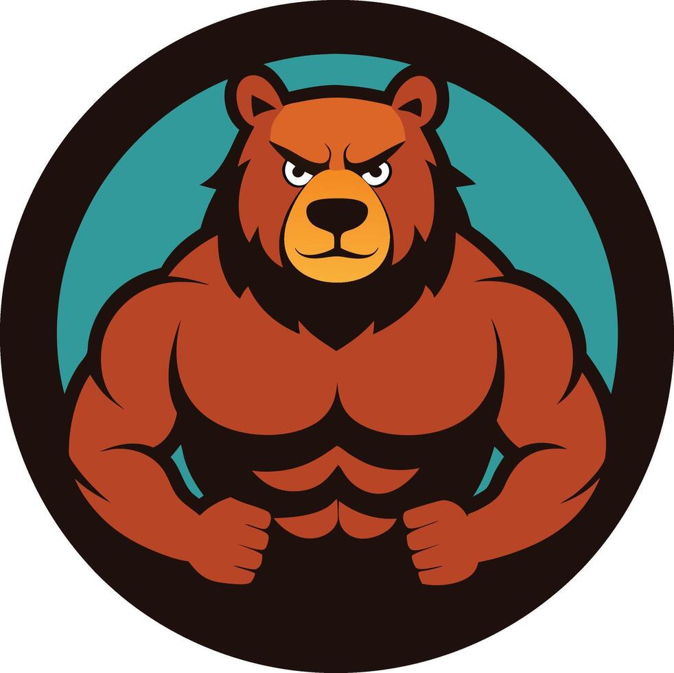 Fierce Bear Mascot Logo Design vector