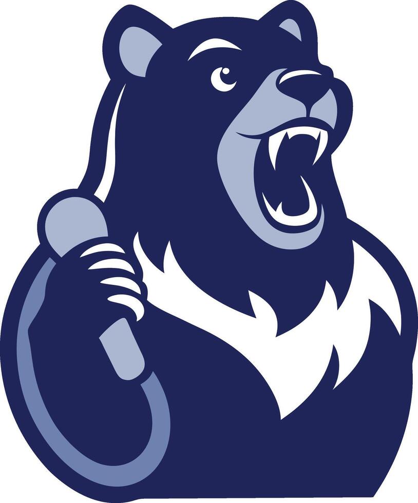 Geometric Bear Head Logo vector