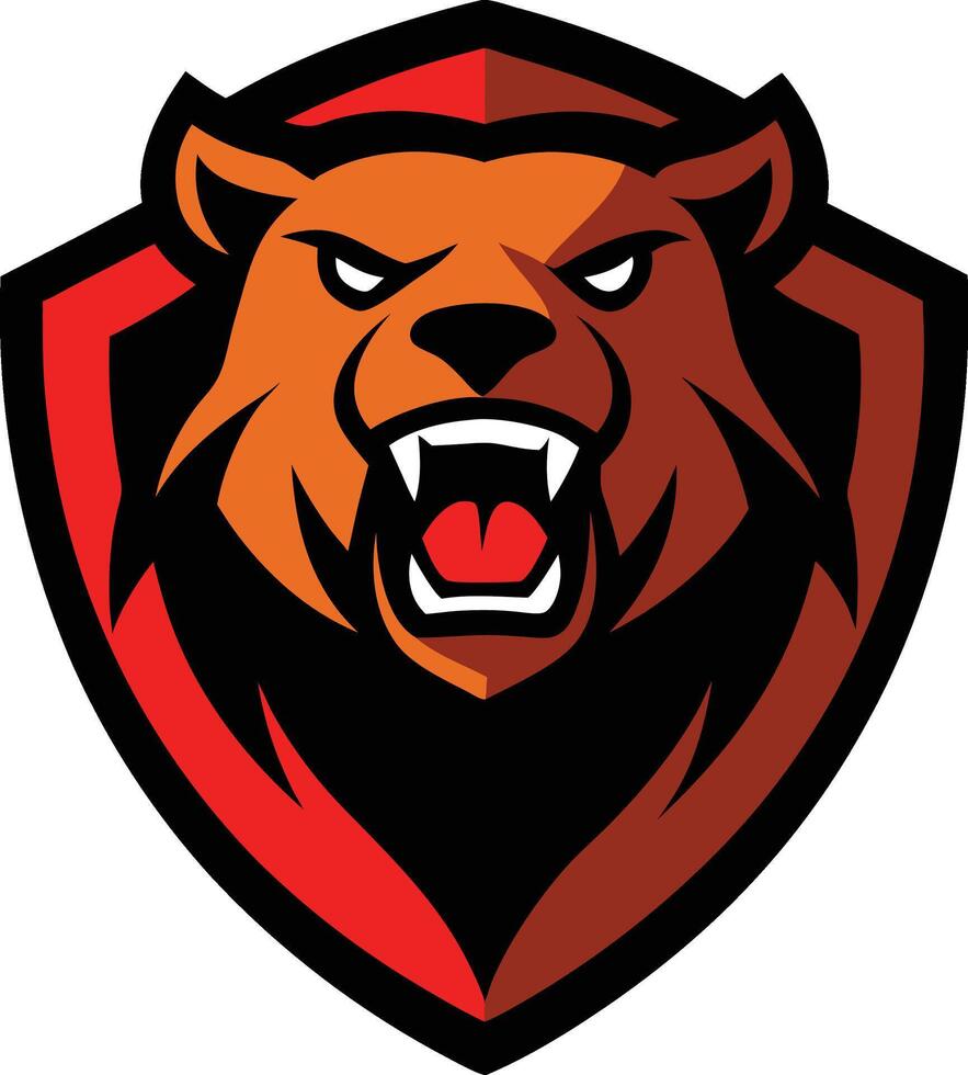 Retro Gaming Bear Icon vector