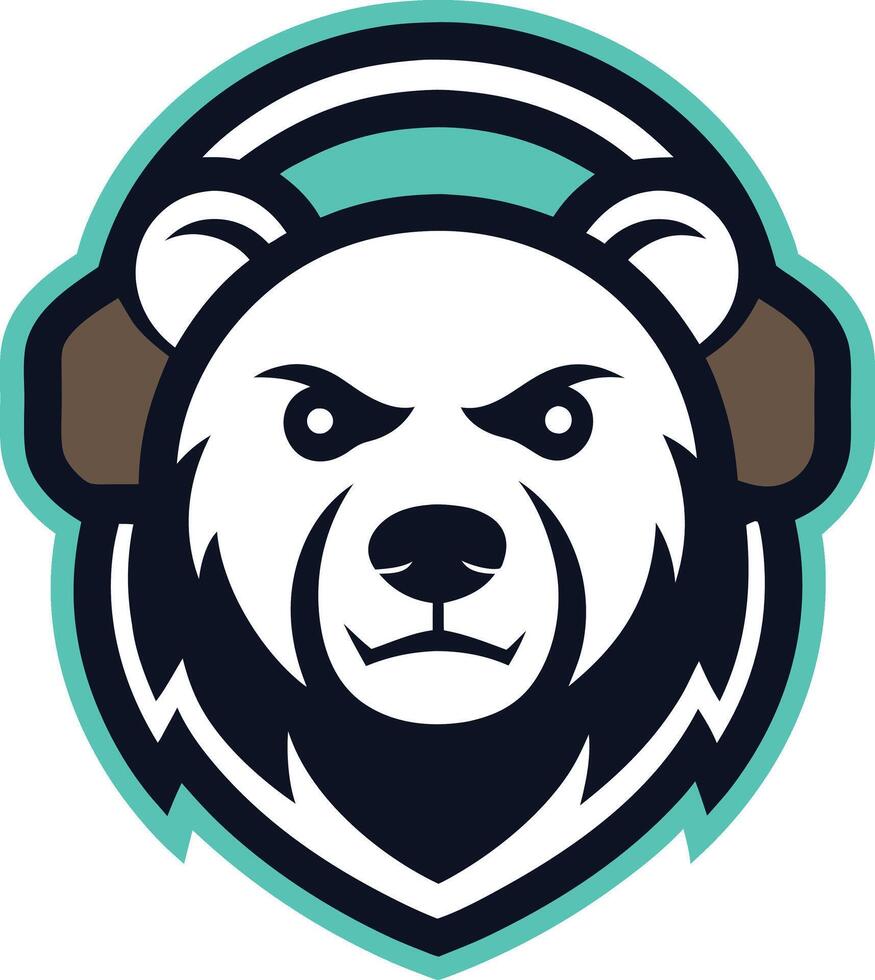 Bear with Sword Emblem vector
