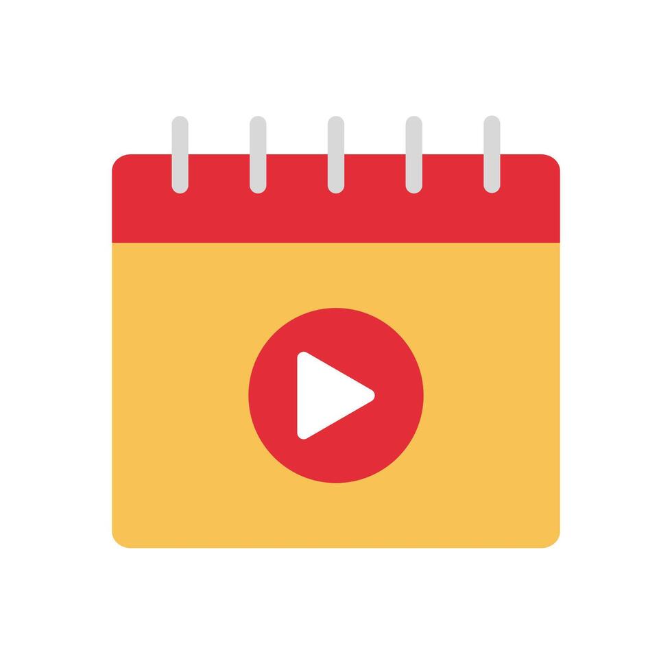 scheduled button flat icon design vector