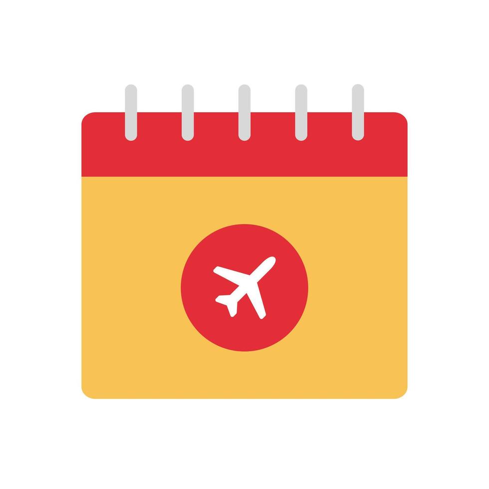 Flight journey reminders schedule flat designs vector