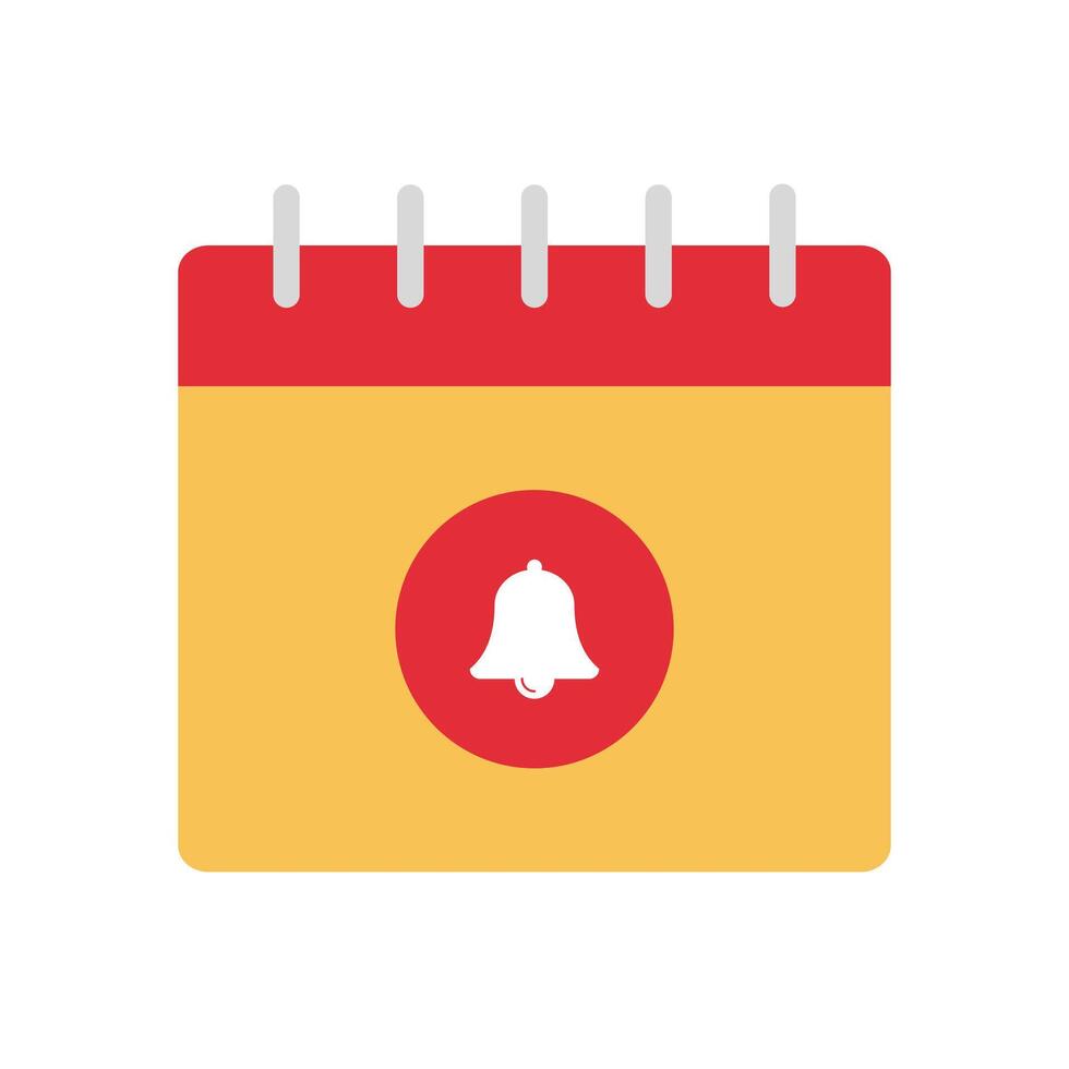 Reminder notification scheduled flat icon design vector