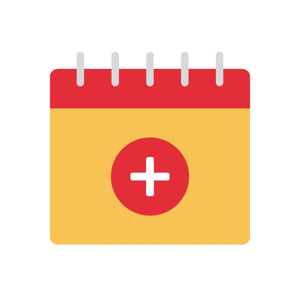 New event reminder plus calendar flat icon design vector