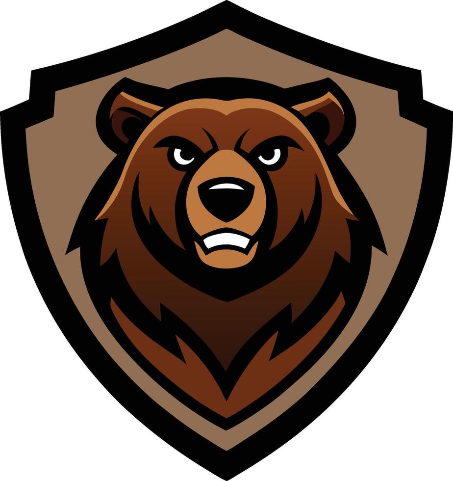 Heroic Bear Mascot Concept vector