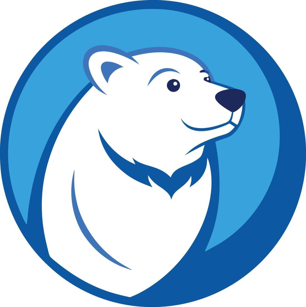 Angry Polar Bear Icon vector