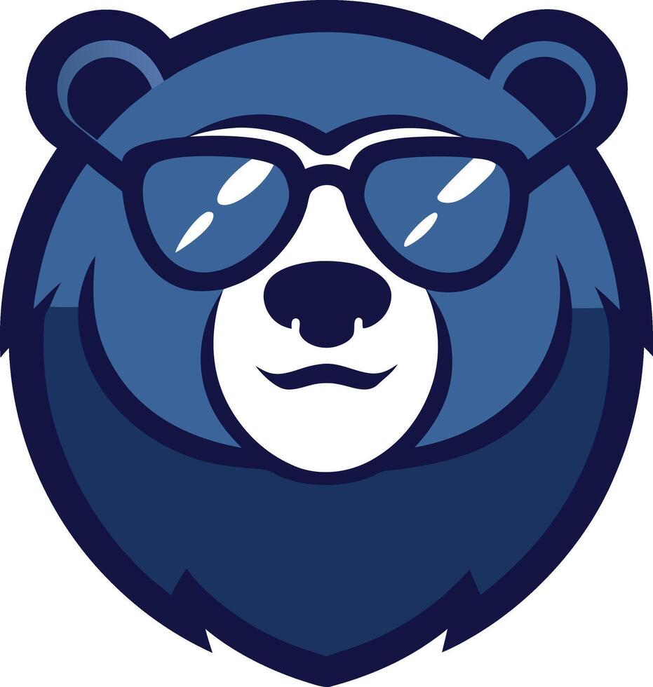 Minimal Bear Line Logo vector