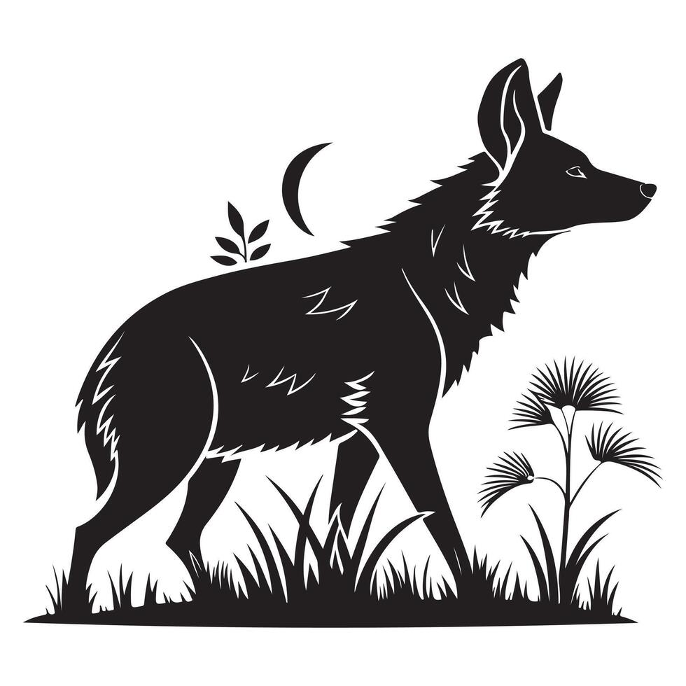 wildlife animal silhouette stencil black icon design vector
