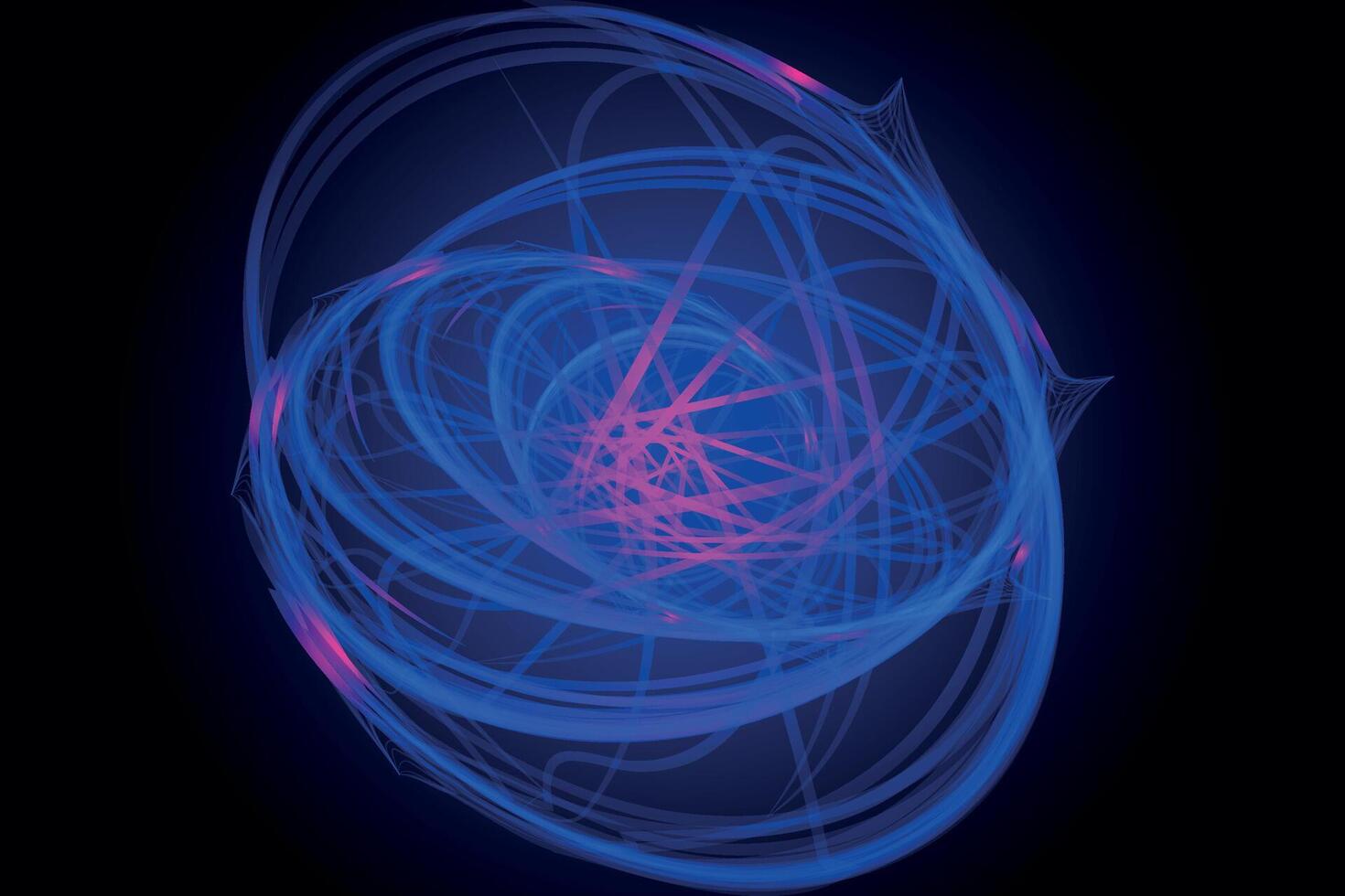 Abstract Neon Circles, abstract blue and pink spiral on black background, ,abstract blue background with circles vector