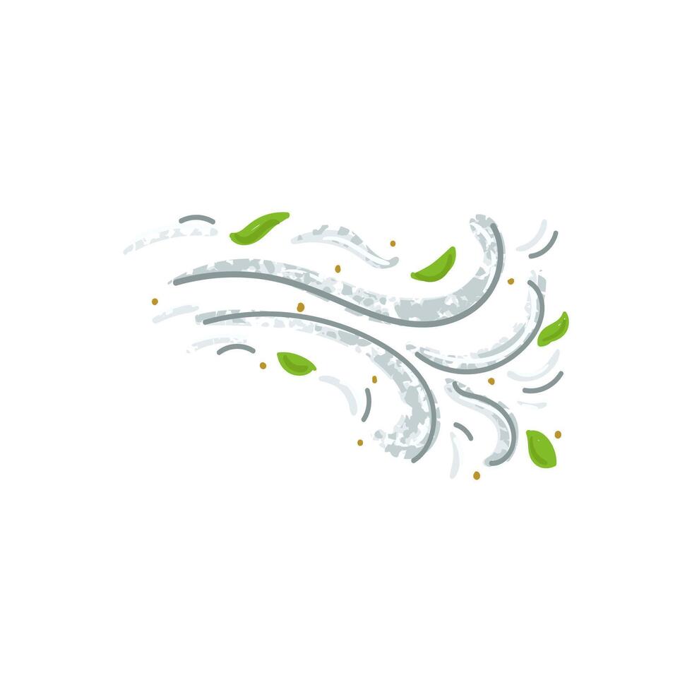 Colorful Illustration of Wind Isolated on White Background vector