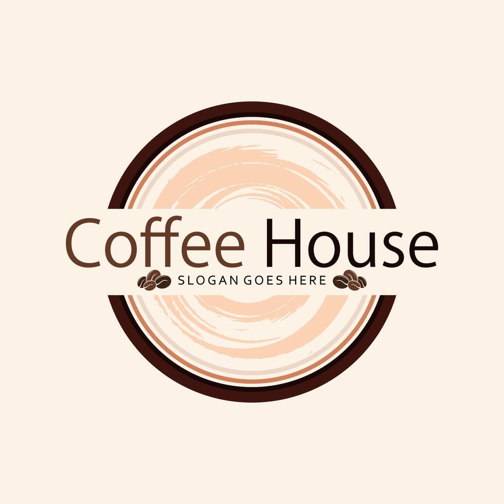Simple Coffee shop logo design vector