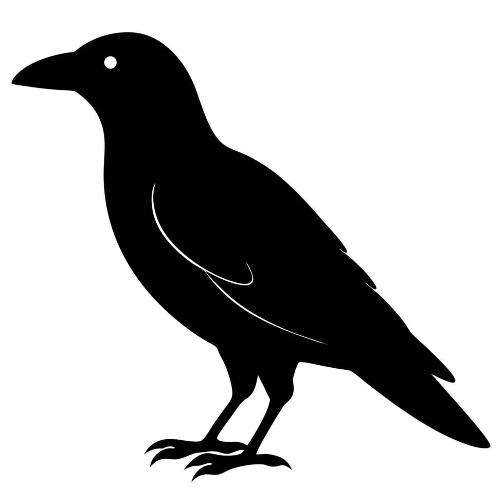 Creative Crow Silhouette Icon for Bird and Wildlife Graphic Designs vector