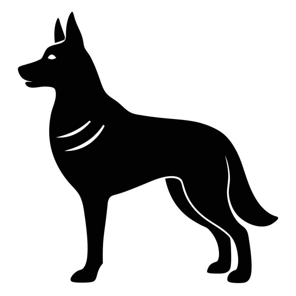 Iconic Silhouette of a German Shepherd Dog vector