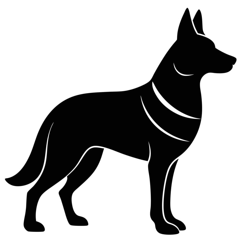 German Shepherd Dog Shape Icon vector