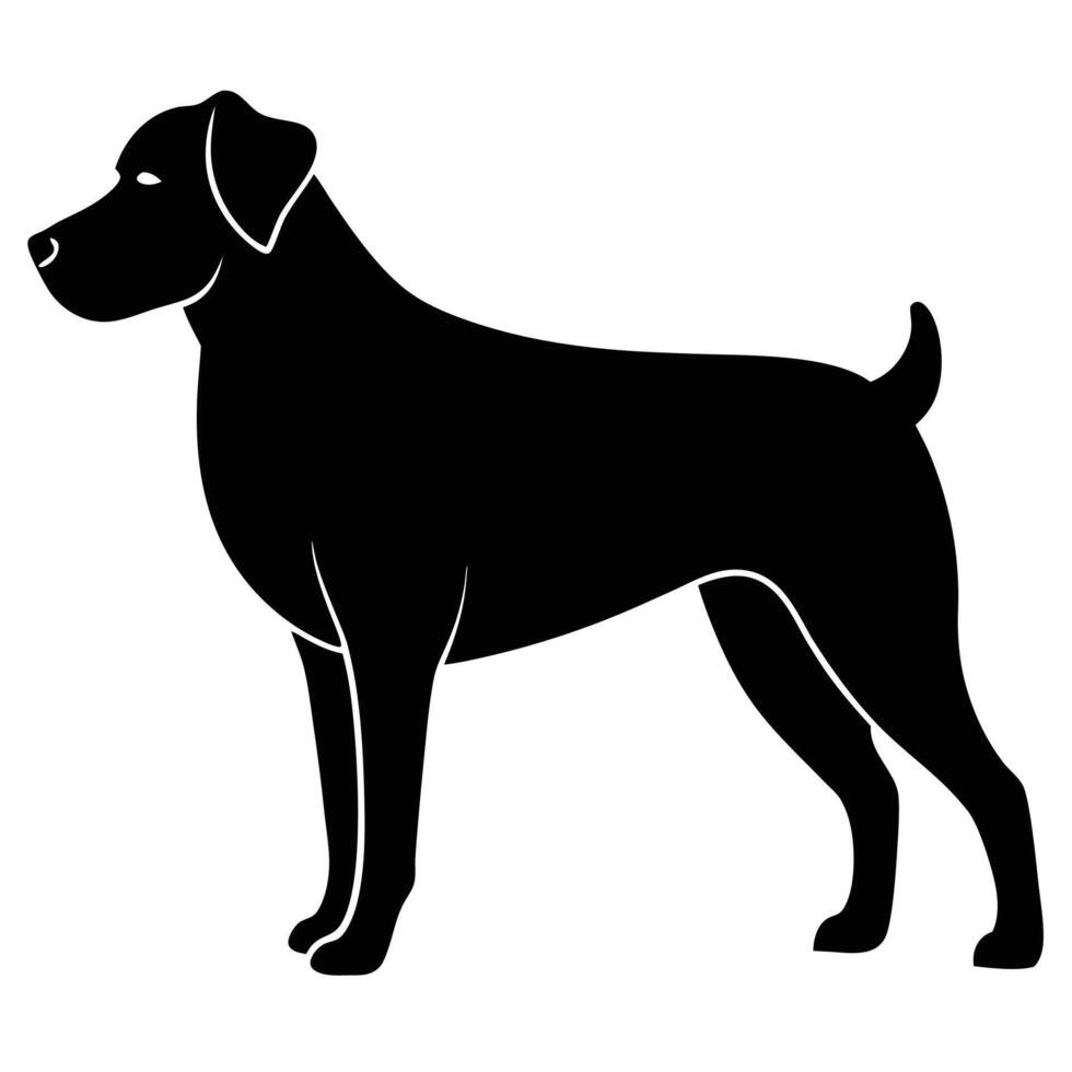 Rottweiler Dog Shape Icon vector