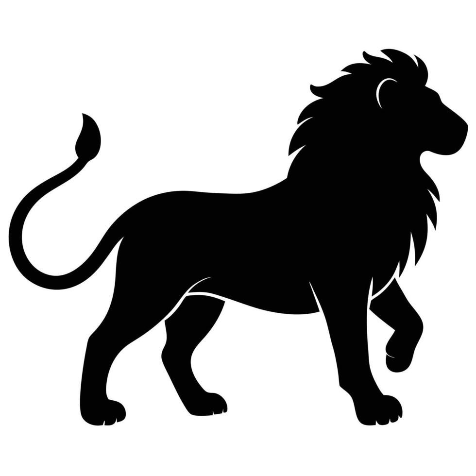Creative Lion Silhouette Icon for Animal Designs and Branding vector