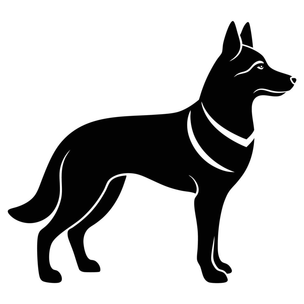 German Shepherd Dog Profile Icon vector
