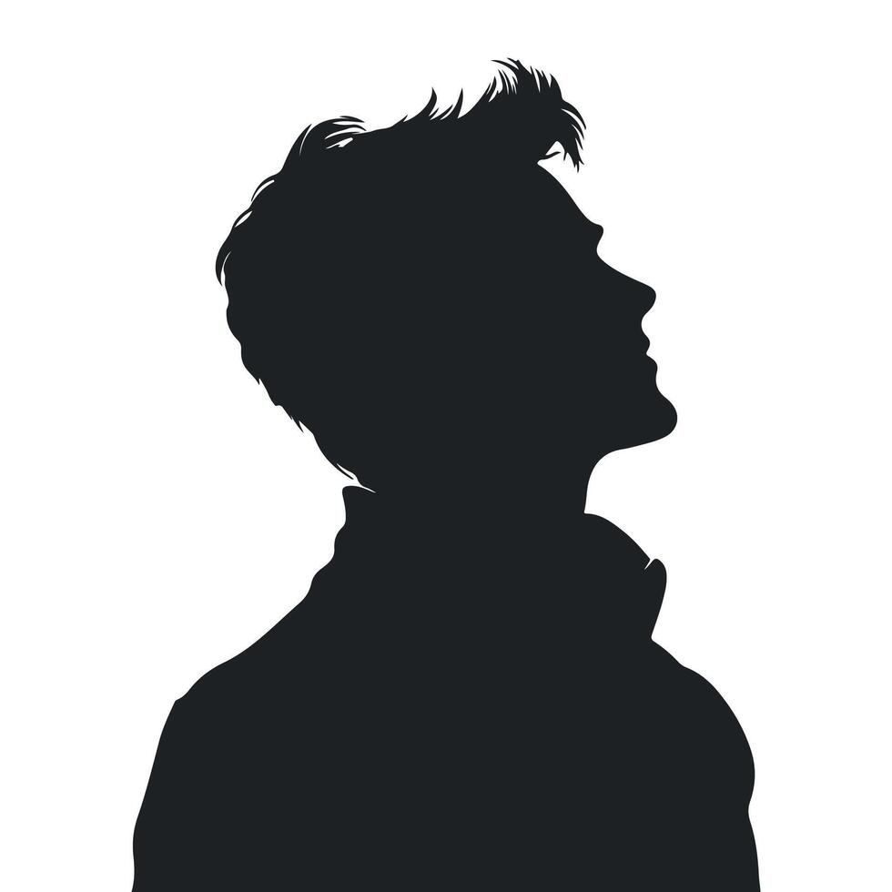 Man silhouette illustration on isolated white background vector