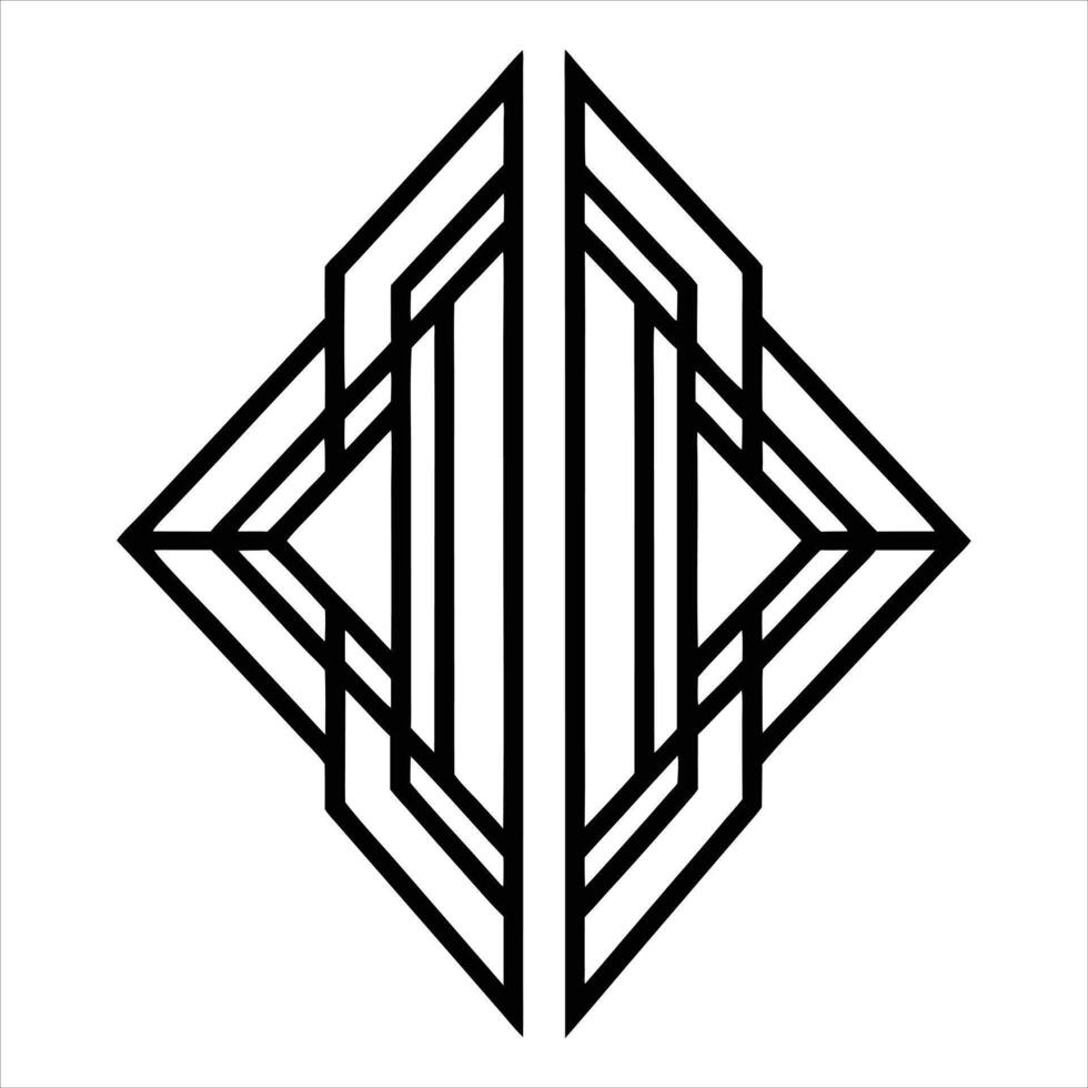 Luxury geometric ornament decorative set. vector