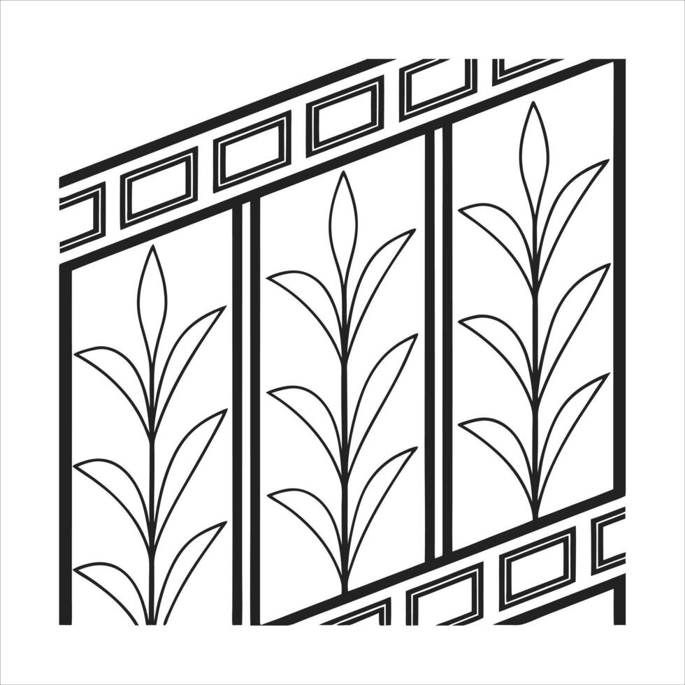 Decorative black and white art deco seamless pattern vector