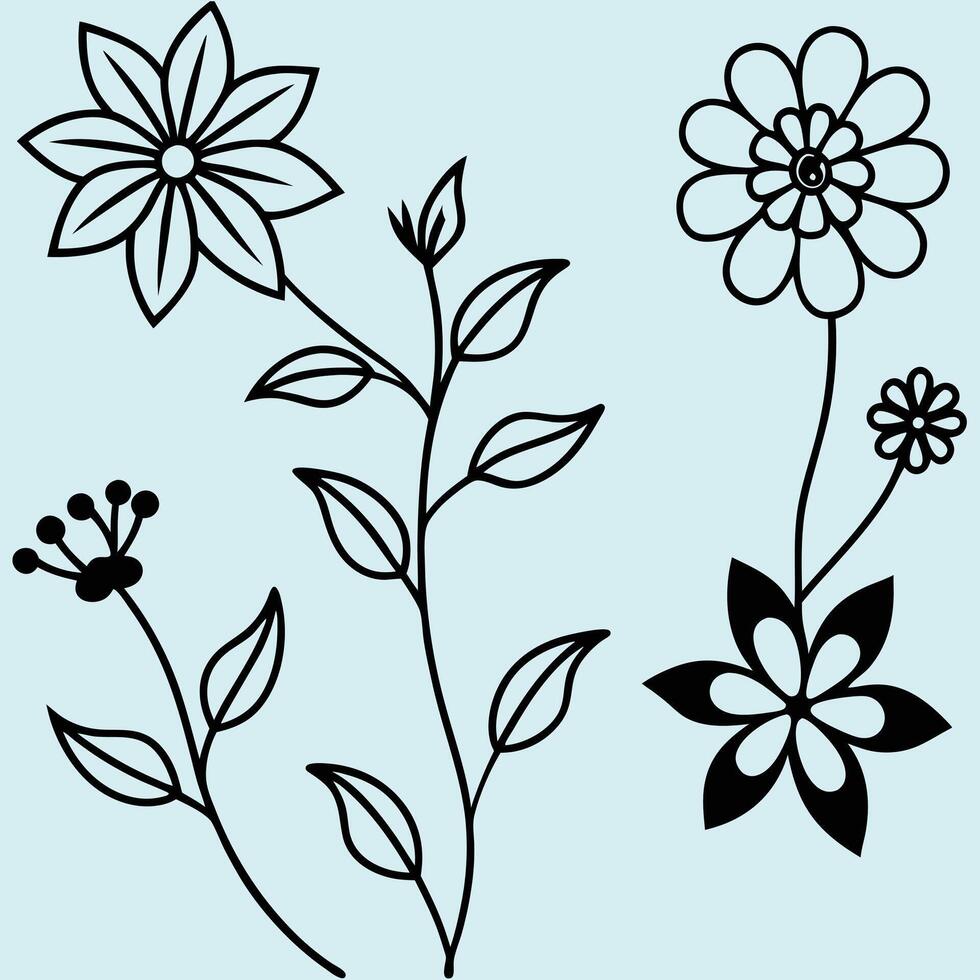 decorative Floral Art Pattern Seamless Botanical Design vector