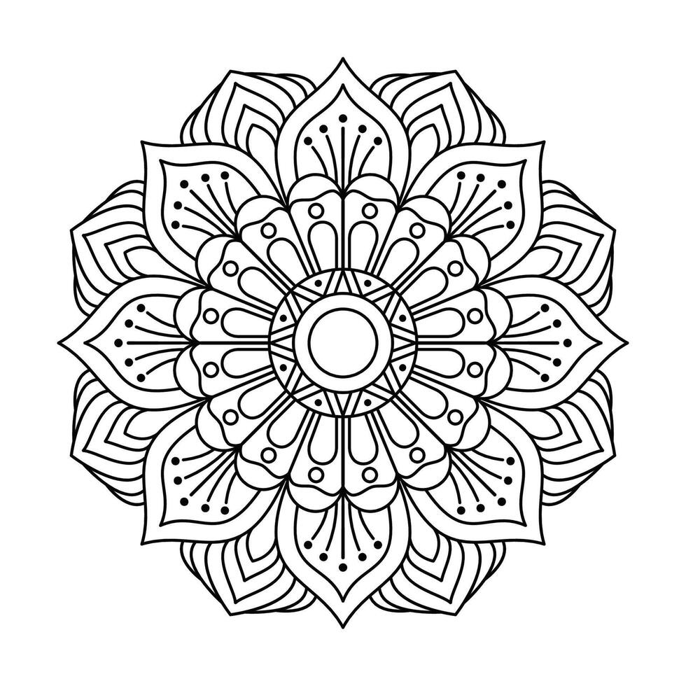 Original Black and White Mandala the Coexistence Design vector