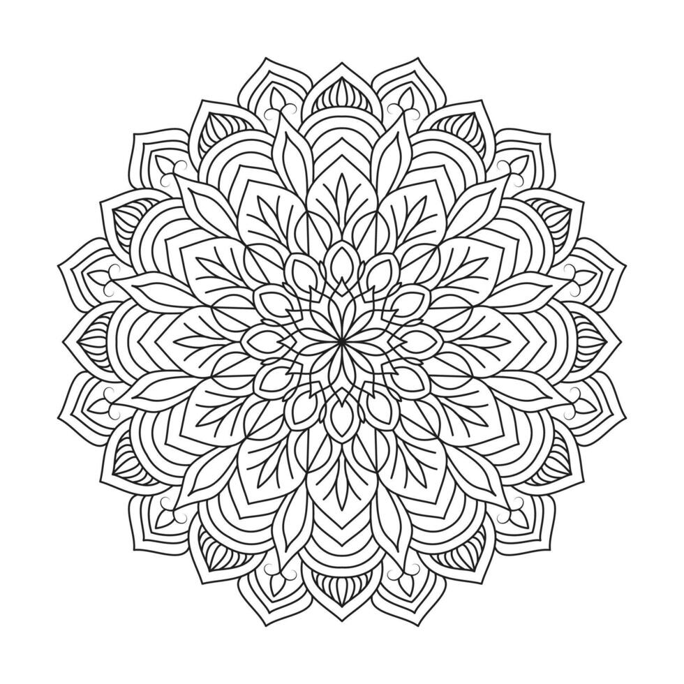 Mandala Simple Embroidery Kit Beginner Flower vector
