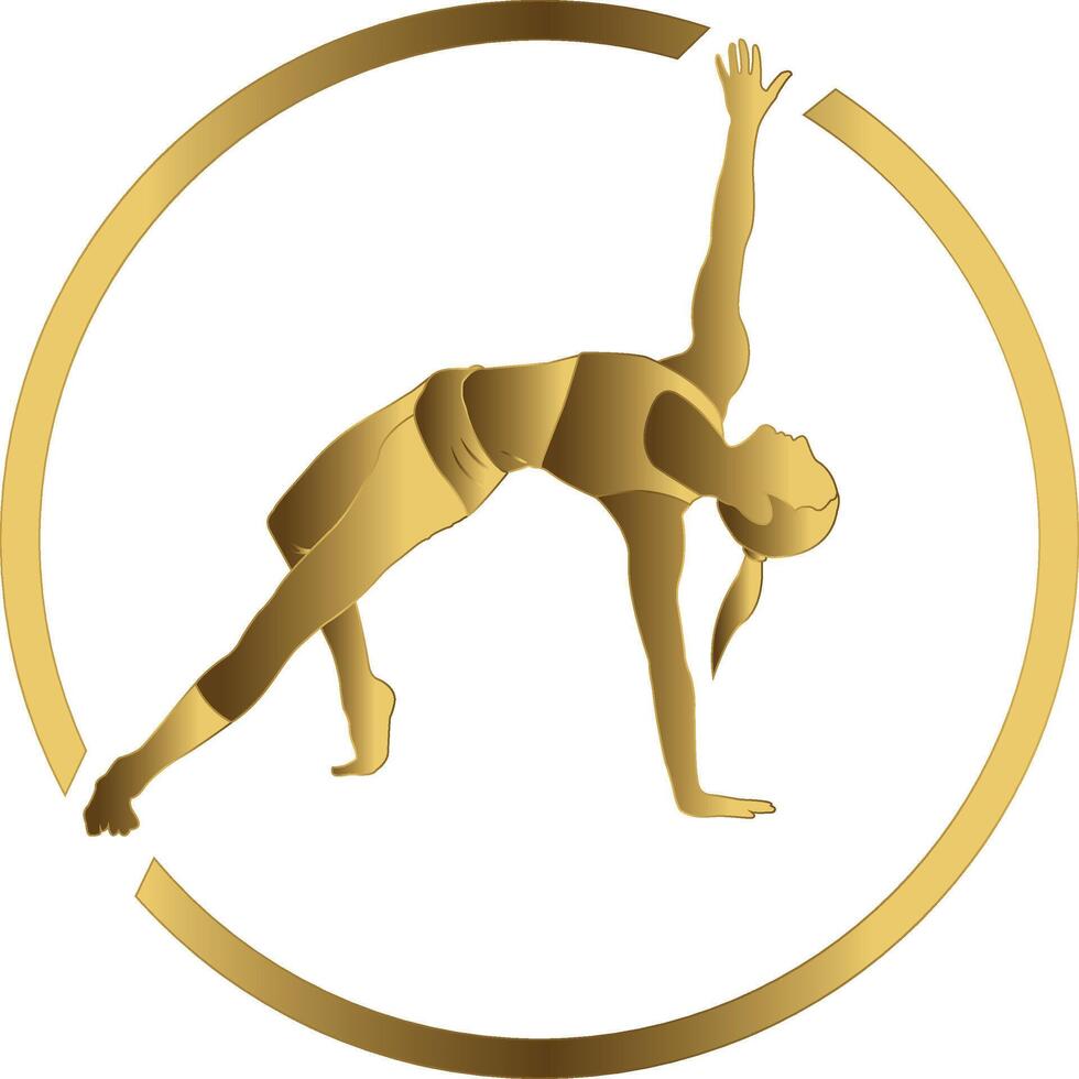 illustration of yoga exercise logo graphic design vector