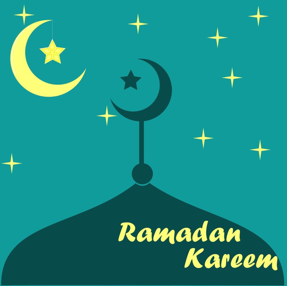 Ramadan kareem greeting card vector