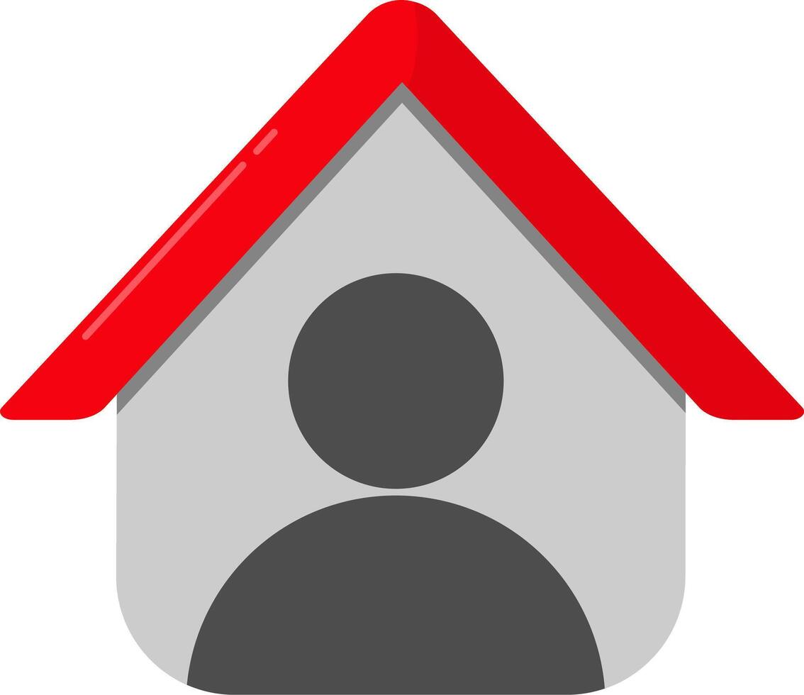 A house with a person inside vector