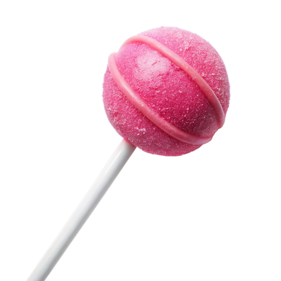 Close-up of a delicious pink lollipop. png