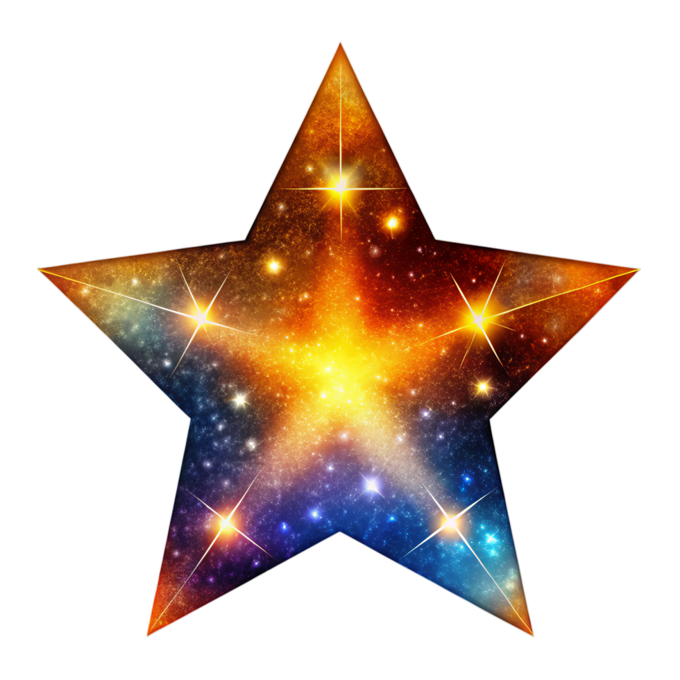 Vibrant Starburst Design for Space and Cosmic Themes png