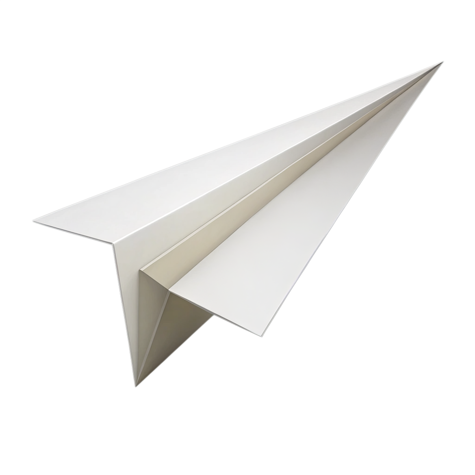 A Detailed 3D Rendering of a Folded Paper Airplane png