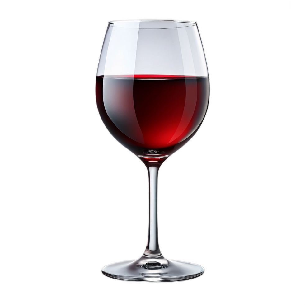 Elegant Red Wine Glass Filled with Exquisite Drink png