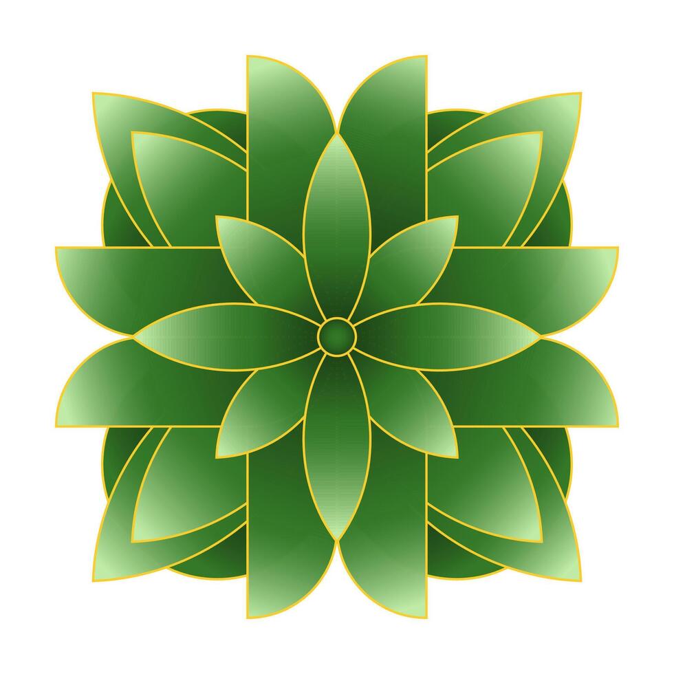 a green flower with white background vector