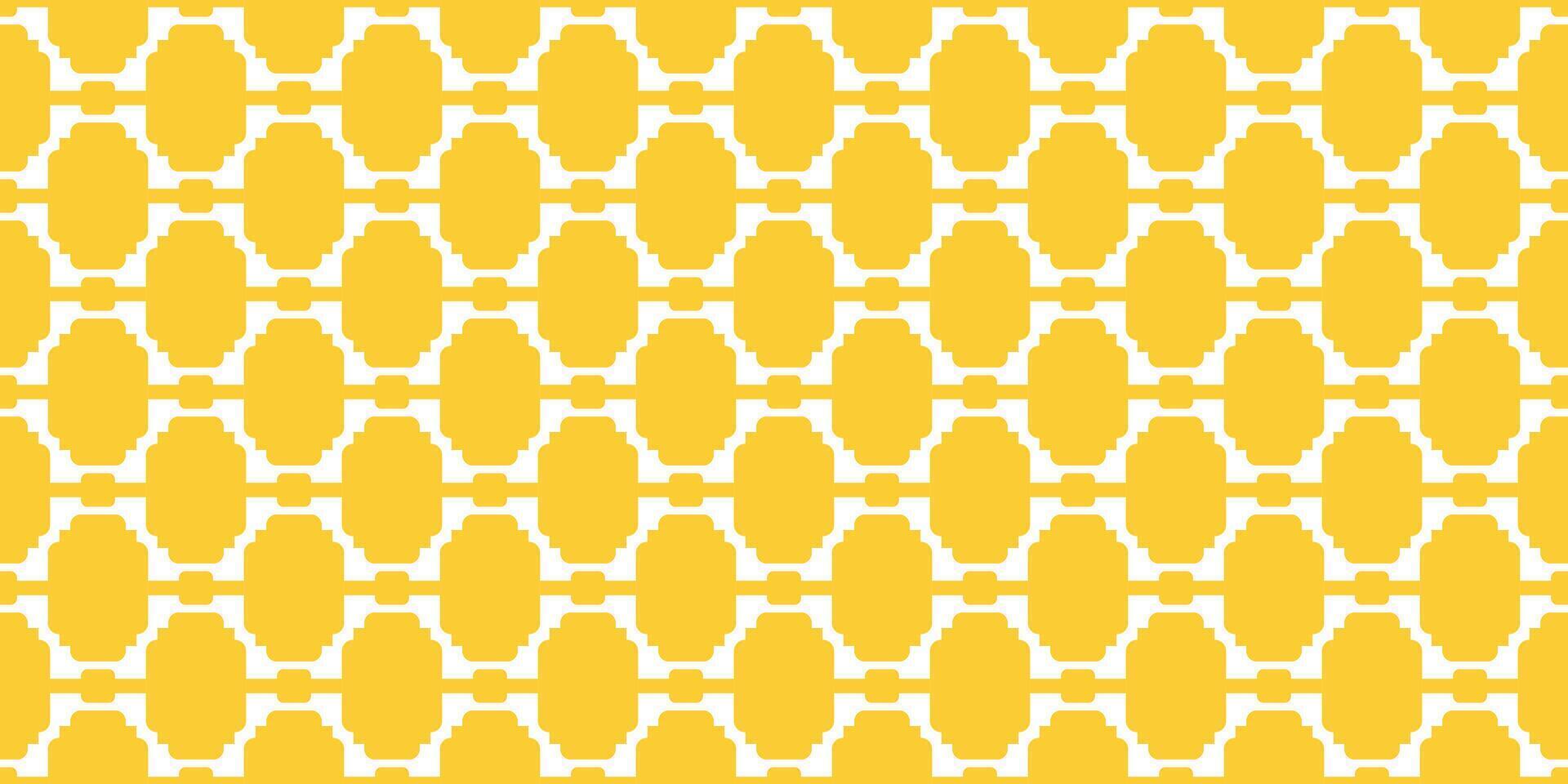a yellow and white pattern with a geometric design vector