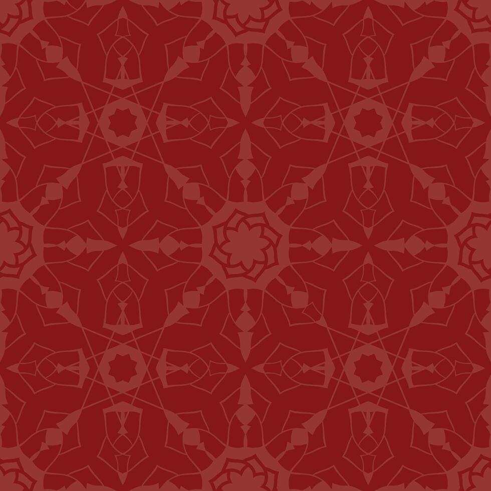 Flat arabic red Islamic design background. Universal ramadan kareem banner background with lantern, moon, islamic pattern, mosque and abstract luxury islamic elements vector