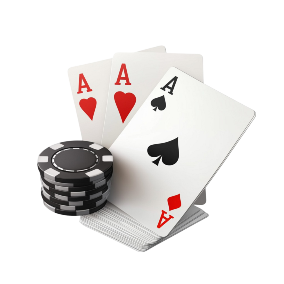 ker Hand with Chips and Cards png