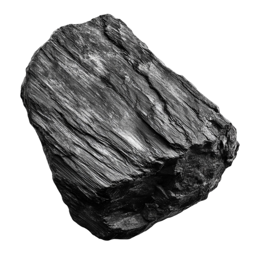 Raw Black Coal Rock png