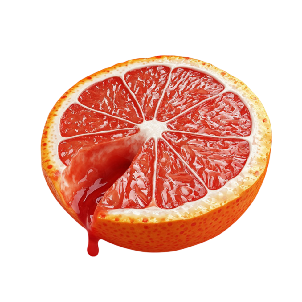 Grapefruit Slice Cut in Half png