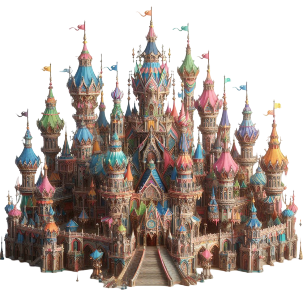 Fairytale Castle with Towers png