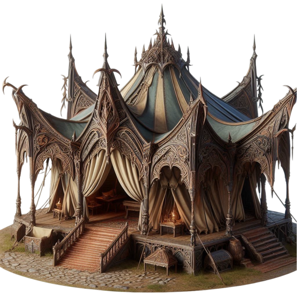 Whimsical Wooden Tent Structure png