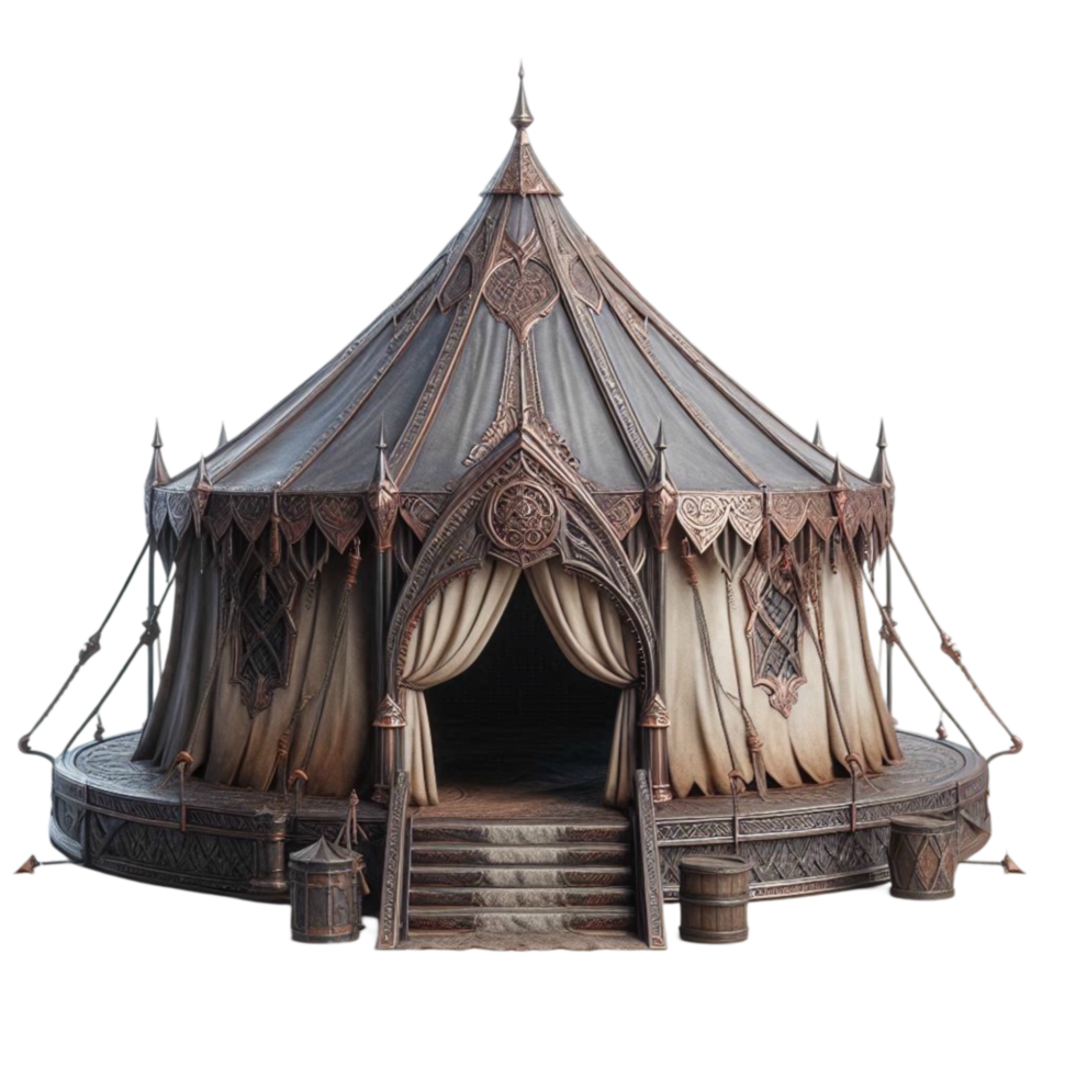 Artistic Tent Pavilion with Woodwork png