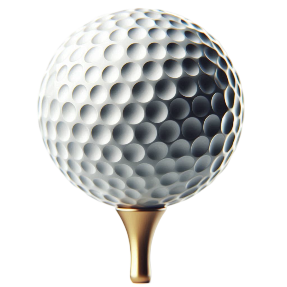 Golf Ball on Golden Tee Close-Up png