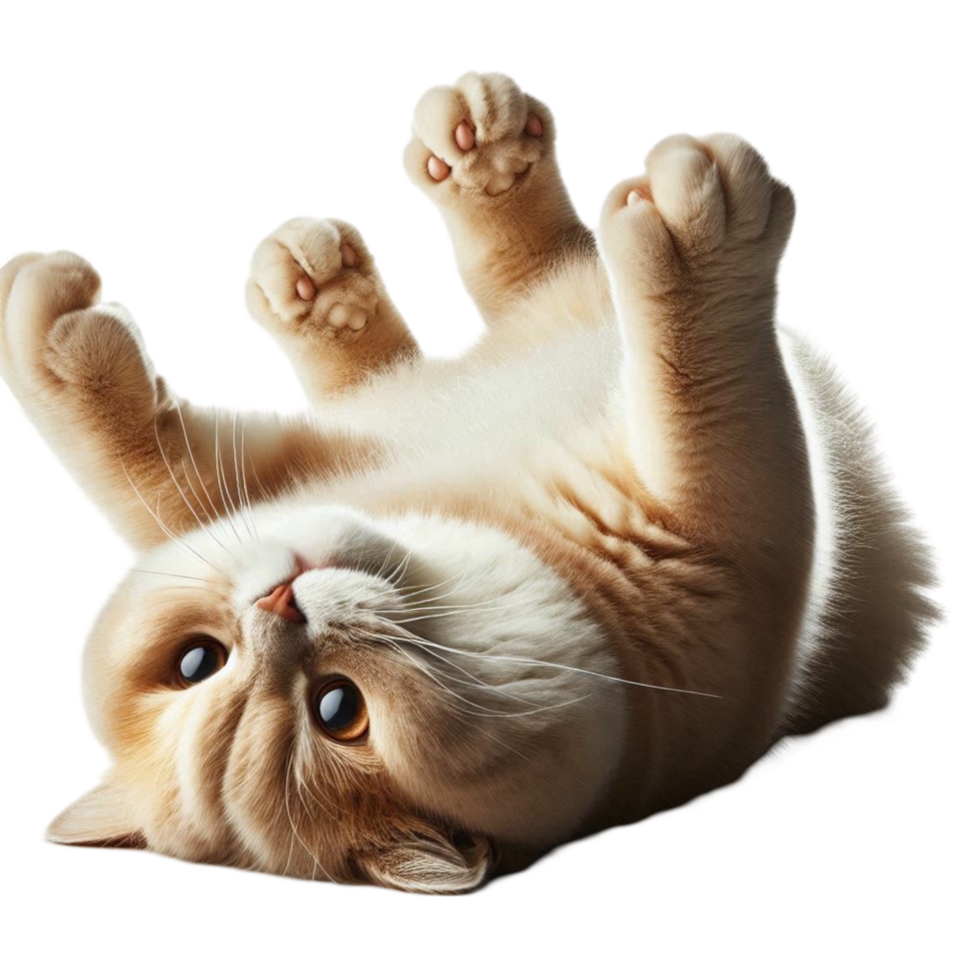 Upside-Down Cat Lying on Back png