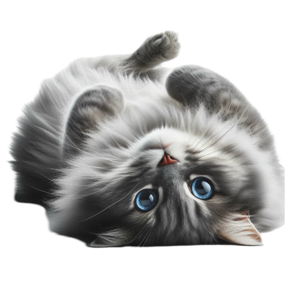 Cute Kitten Lying Upside Down png