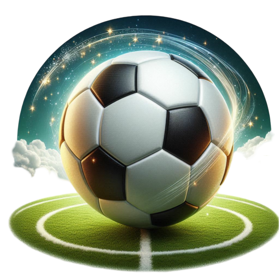 Fantasy Soccer Ball with Glowing Effects png