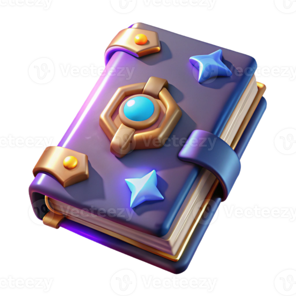 serene vintage Enchanted Book 3D Render exclusive png