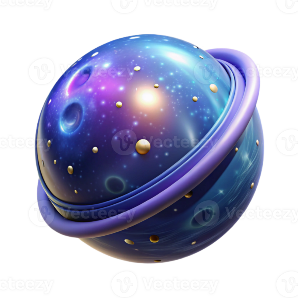 vibrant modern Cosmic Sphere 3D Render original png