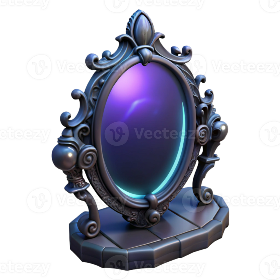 extraordinary abstract Ornate 3D Render of a Magic Mirror authentic png